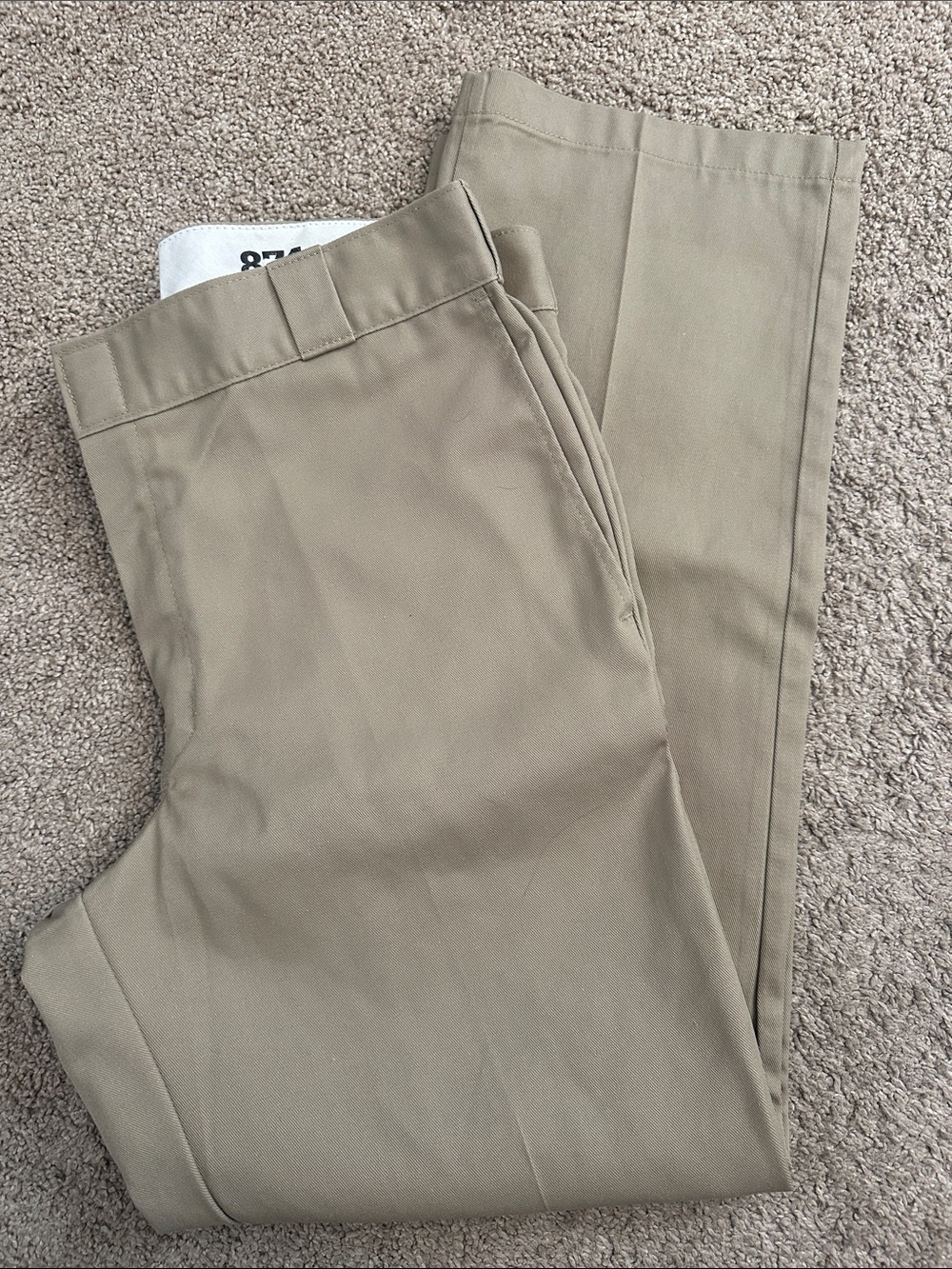 Dickies Men’s 874 Original Fit Khaki Pants — Light Tan 34x30 Like New